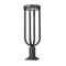 Z-Lite Leland Outdoor Pier Mounted Fixture, 1-Light, 9 In.W x 28.25 In.H, Sand Black/Sand Blast 5005PHB-533PM-BK-LED - alternate 2